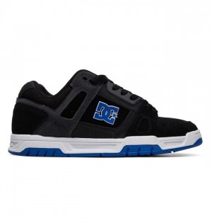 DC Stag Sneakers Herr Svarta Blå | SQTE-32817